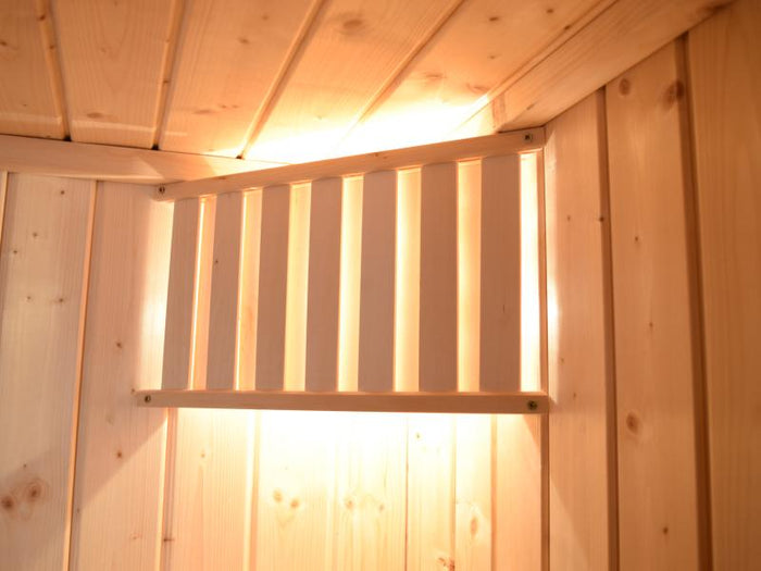 Weka Premium-Massivholzsauna Turku 1 GTF Sparset 2 inkl. 7,5 kW Sauna-Bioofen