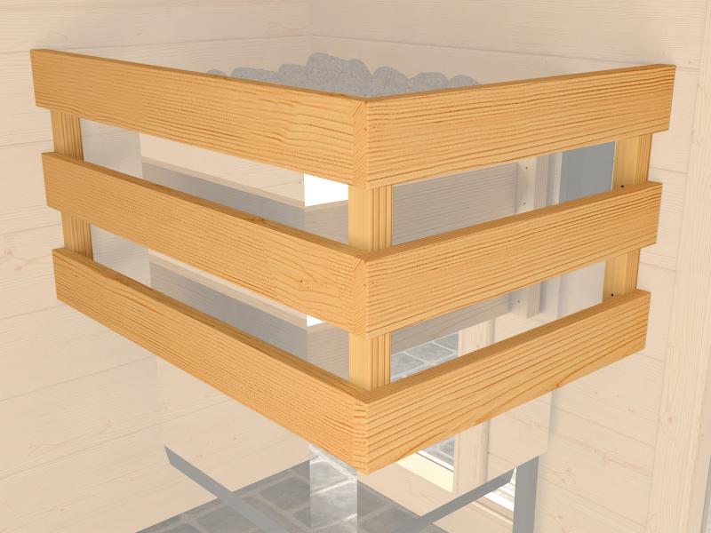 Weka Premium Sauna Bergen 2, inkl. Sparset mit 7,5 kW Bios inkl. Steuerung, Ganzglastür und Fenster