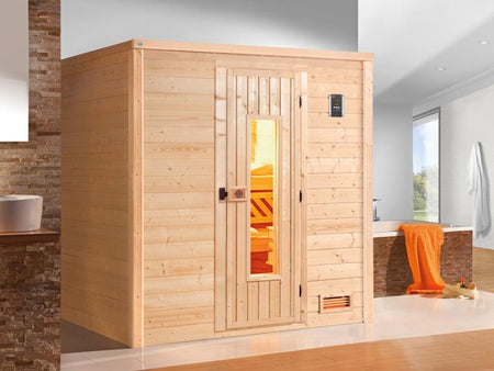 Weka Sauna Bergen Gr. 1,8 HT, inkl. 5,4 Ofen Kompakt integr. Steuerung