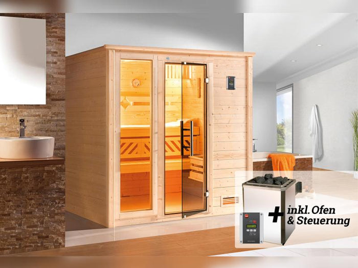 Weka Sauna Bergen Gr. 1,8 inkl. 7,5 kW OS