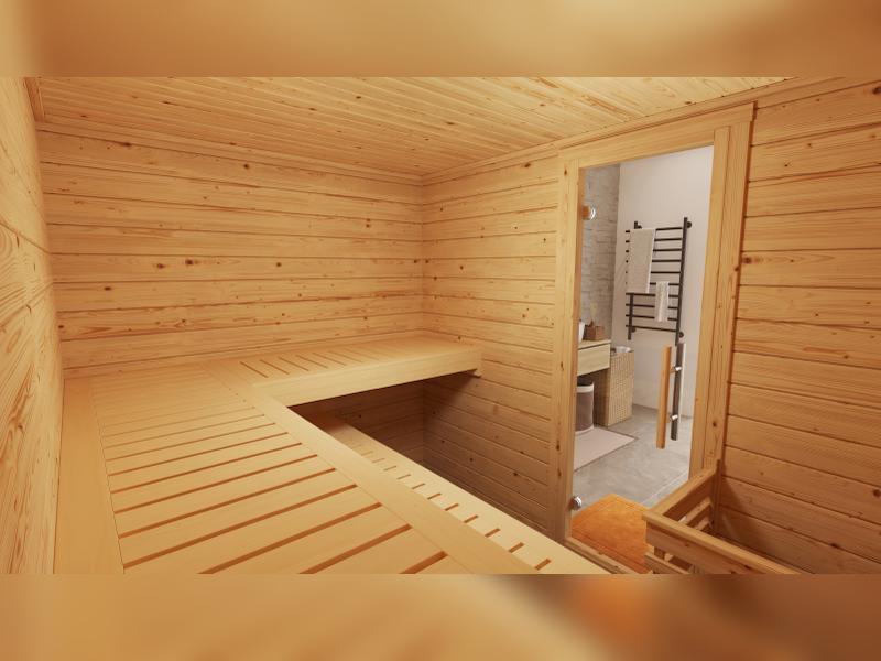 Weka Sauna Bergen Gr. 3 GT,  inkl. 9 kW Ofen digitale Steuerung (OS)