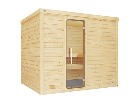 Weka Sauna Bergen Gr. 3 GT,  inkl. 9 kW Bioofen digitale Steuerung (BioS)