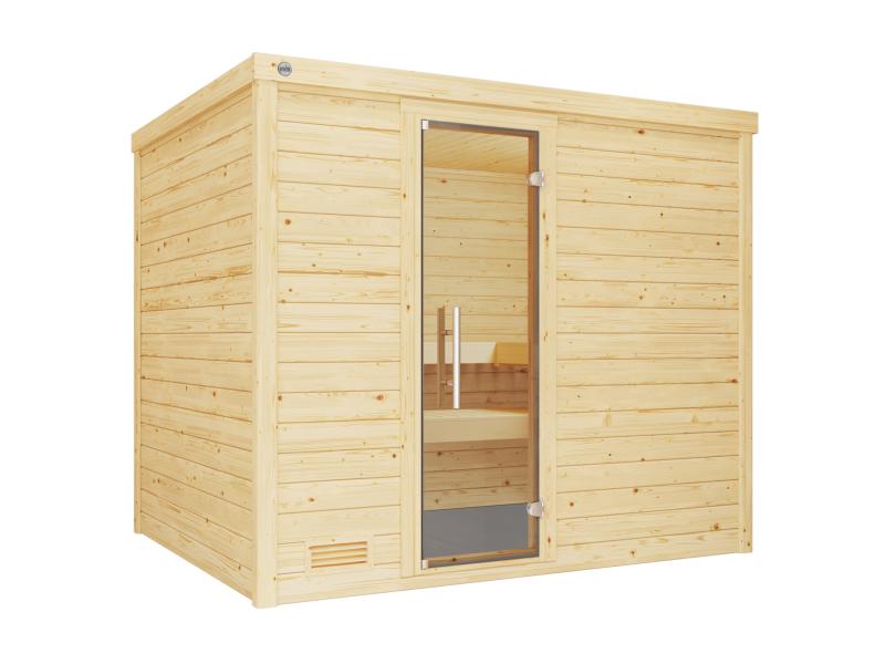 Weka Sauna Bergen Gr. 3 GT,  inkl. 9 kW Bioofen digitale Steuerung (BioS)