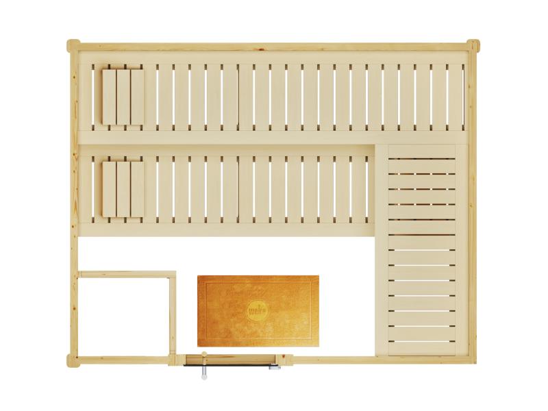 Weka Sauna Bergen Gr. 3 GT,  inkl. 9 kW Ofen Kompakt integr. Steuerung (BioS)