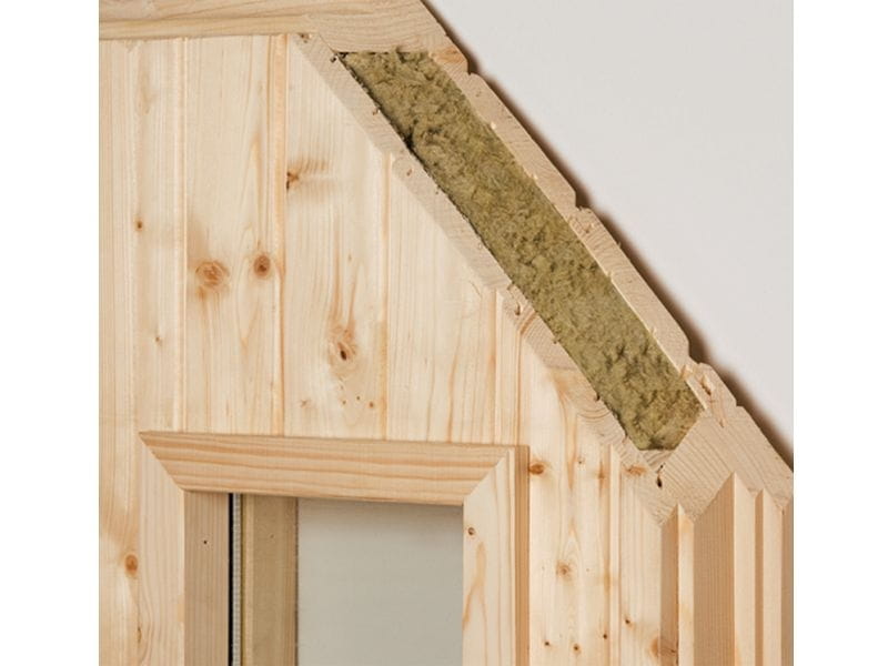Weka Sauna Massivholztür isoliert, mit Glaseinsatz