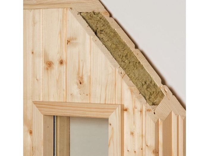 Weka Sauna Massivholztür isoliert, mit Glaseinsatz