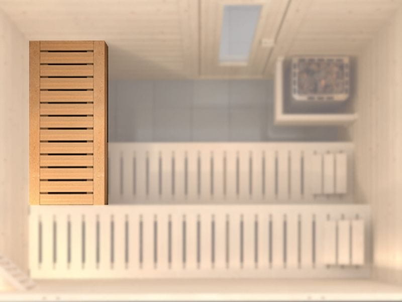 Weka Sauna Querliege Größe 1 für Saunatiefe 144/148 cm