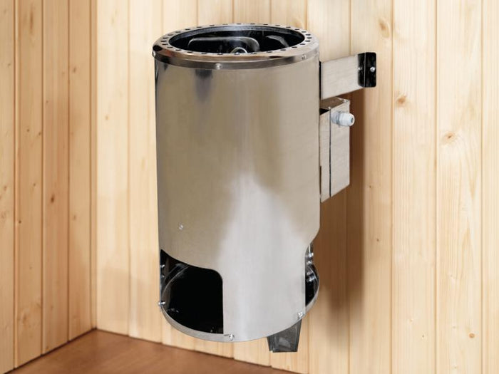 Weka Sauna Valida Gr. 1 inkl. 3,6 kW Ofen mit digitaler Steuerung (OS), Ganzglastür
