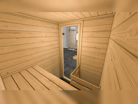 Weka Sauna Valida Gr. 1 inkl. 3,6 kW Ofen Kompakt integr. Steuerung, Ganzglastür