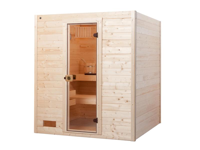 Weka Sauna VALIDA Gr. 2, im Set 4,5 kW OS inkl. digitaler Steuerung, Glastür