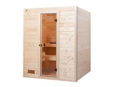Weka Sauna VALIDA Gr. 3 im Set 9 kW K Ofen inkl. integrierter Steuerung. Glastür