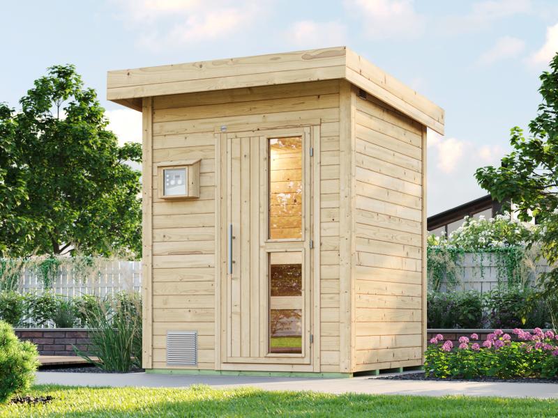 Weka Saunahaus Naantali inkl. 9 kW BioS mit externer Steuerung