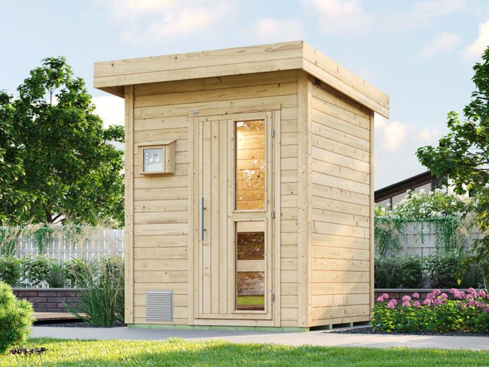 Weka Saunahaus Naantali inkl. 9 kW BioS mit externer Steuerung