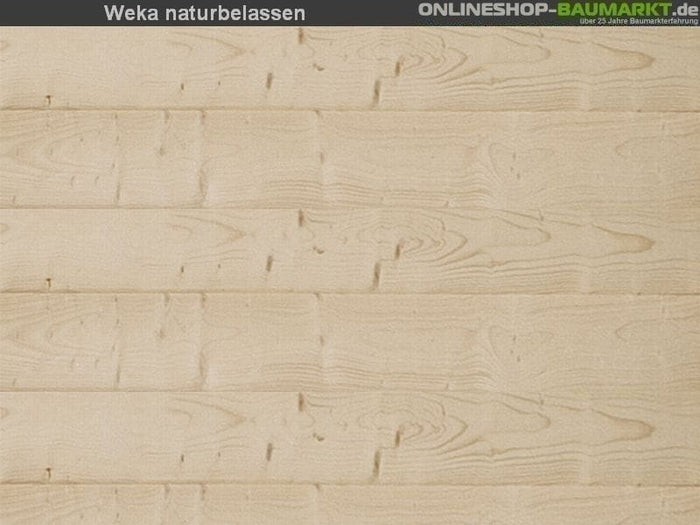 Weka Schleppdach 19 mm 80 x 200 cm natur