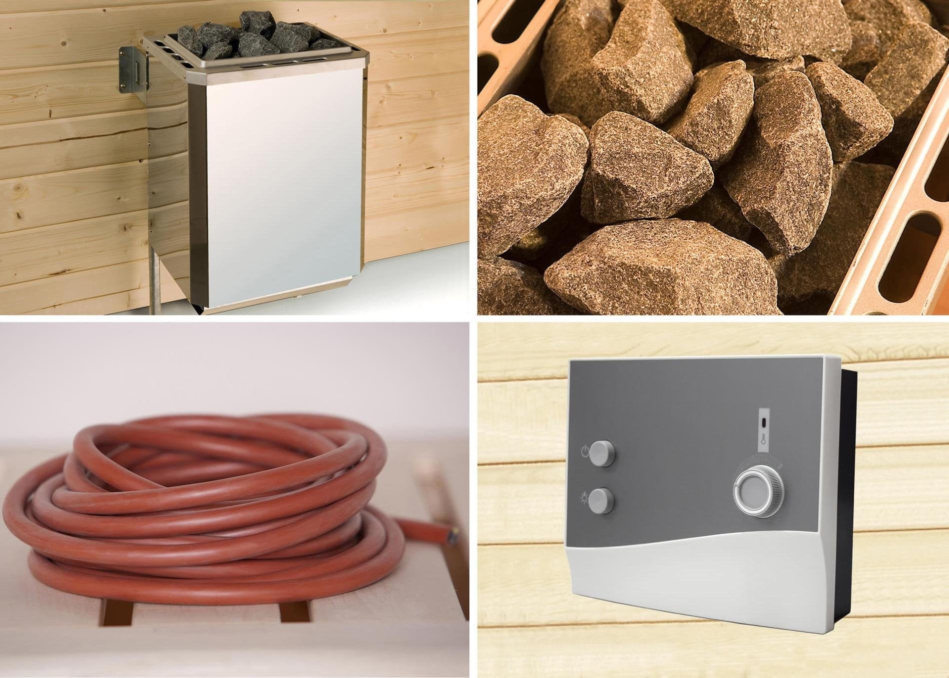 Weka Technikpaket 1 für Saunahaus Serie 533 mit 9kW Ofen OS, Steuerung, Kabel