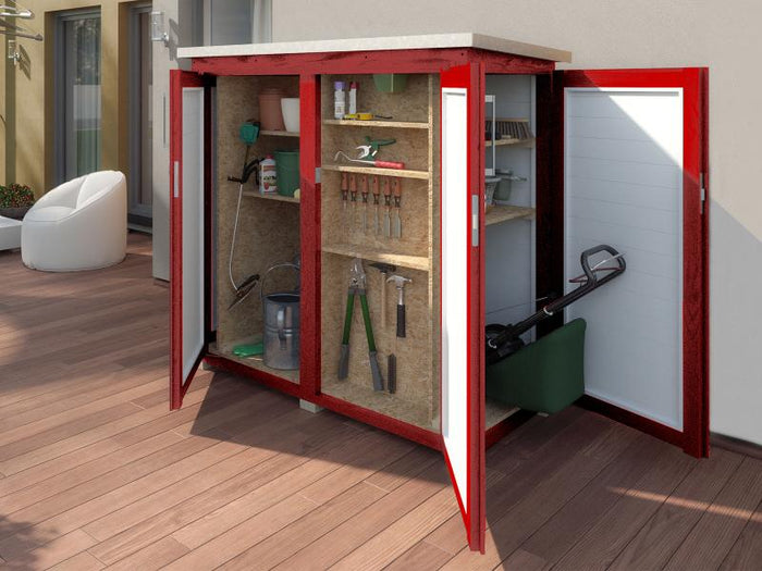 Weka Terrassenschrank Garten [Q] Teras schwedenrot