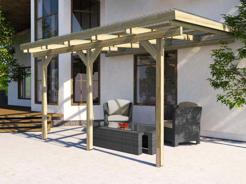 Weka Terrassenüberdachung 671 Größe 3 kdi