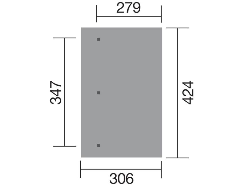 Weka Terrassenüberdachung 671 Größe 3 kdi