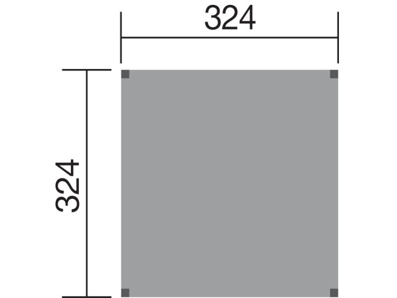 Weka Überdachung Gartenoase 235 Leimholz