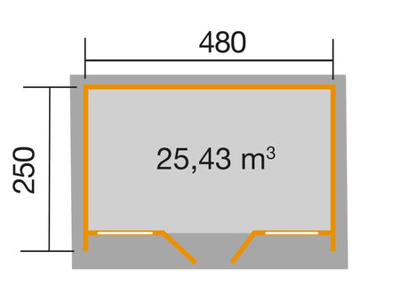 Weka Weekendhaus/Home-Office 709 Gr. 2, 70 mm
