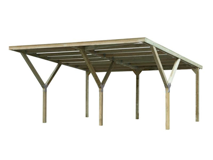 Weka Y-Doppelcarport ohne Dachplatten