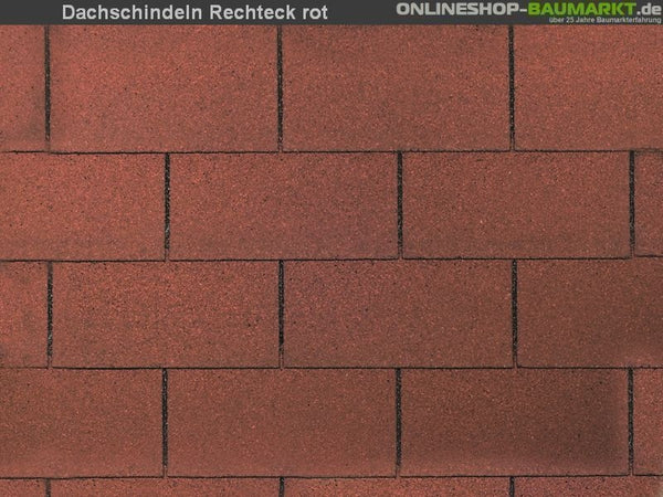 Wolff Dachschindeln Rechteck rot 3 Pakete