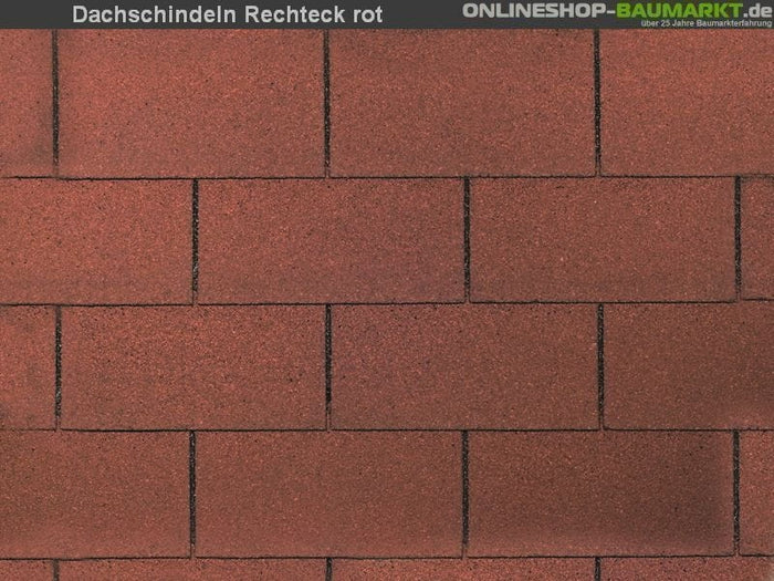 Wolff Dachschindeln Rechteck rot 36 Pak.
