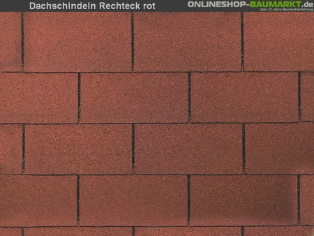 Wolff Dachschindeln Rechteck rot 42 Pak.