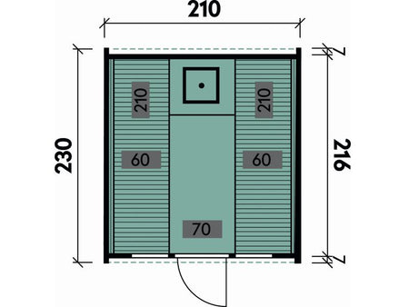 Wolff Finnhaus Cube Saunafass 230 Art 1 Bausatz Typ 2