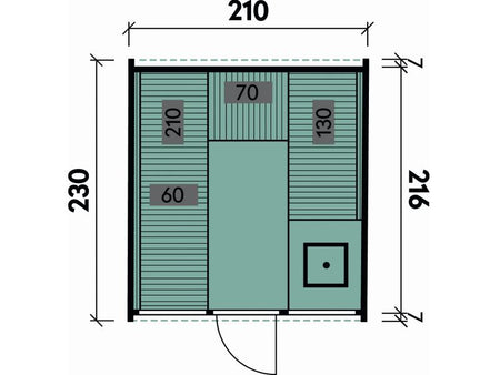 Wolff Finnhaus Cube Saunafass 230 Art 2 Bausatz Typ 3