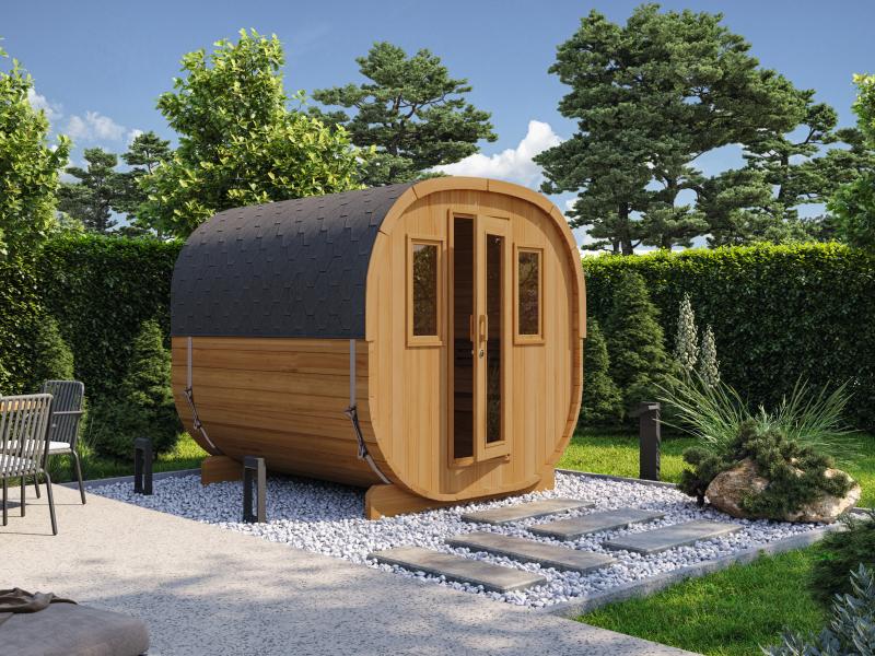 Wolff Finnhaus Cube Saunafass 230 Thermoholz Art 1 Bausatz Typ 4