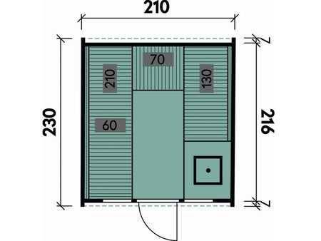 Wolff Finnhaus Cube Saunafass 230 Thermoholz Art 2 Bausatz Typ 4