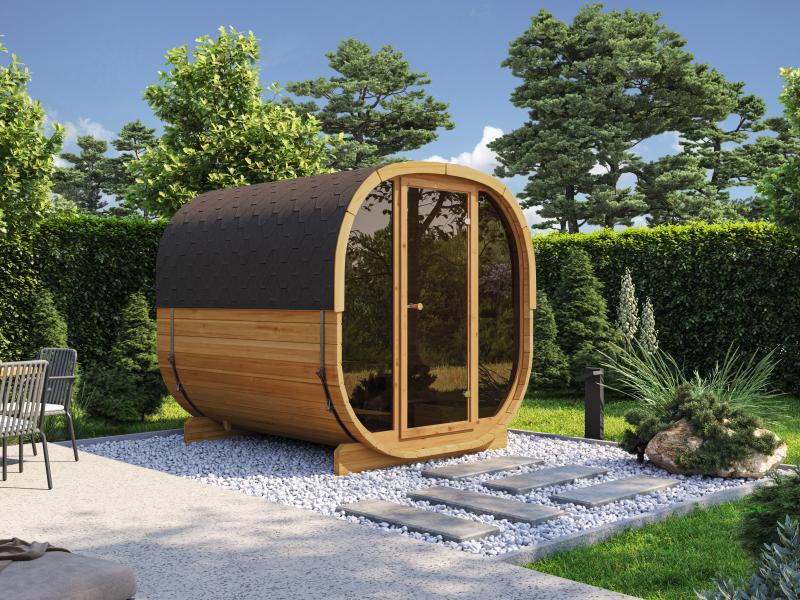 Wolff Finnhaus Cube Saunafass 230 Thermoholz Art 2 Bausatz Typ 2