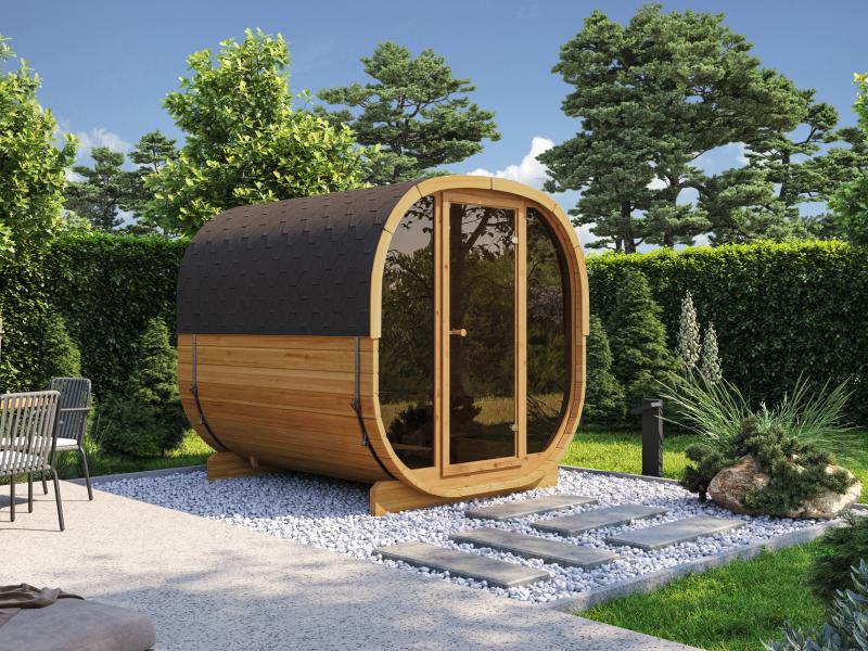 Wolff Finnhaus Cube Saunafass 230 Thermoholz Art 2 Bausatz Typ 1