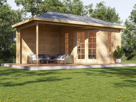Wolff Finnhaus Gartenhaus Grete 5828, 28 mm