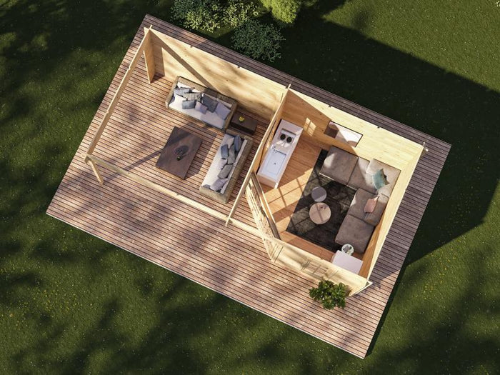 Wolff Finnhaus Gartenhaus Grete 5828, 28 mm