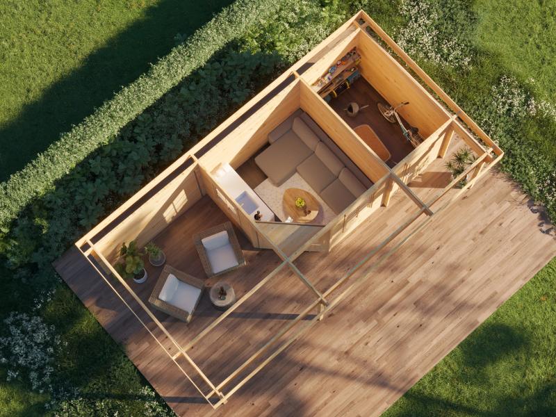 Wolff Finnhaus Gartenhaus Gunda 7238, 40 mm