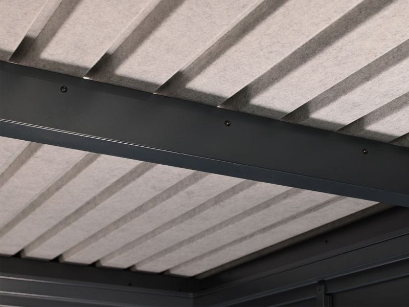 Wolff Finnhaus Metallgartenhaus Thorin 6030, Anthrazit, 1 flg, inkl. Seitendach 3 m