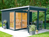 Wolff Finnhaus Pultdachhaus Studio 44-B mit Seitendach, Anthrazit