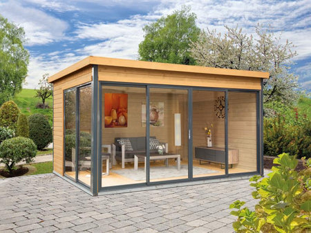 Wolff Finnhaus Pultdachhaus Studio 44-D naturbelassen