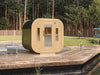Wolff Finnhaus Sauna Luago 2x2 Bausatz Typ 2 Art 2, natur, inkl. Dacheindeckung und Fenster
