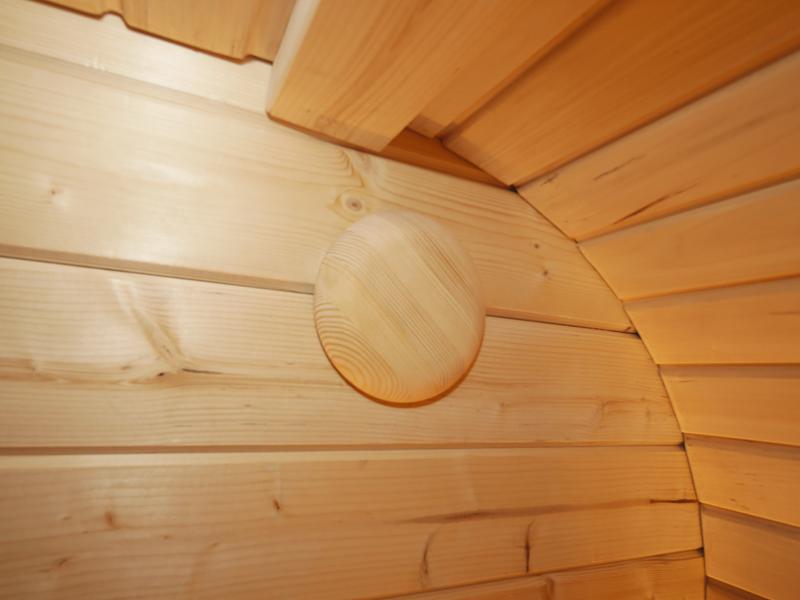 Wolff Finnhaus Sauna Luago 2x2 Bausatz Typ 3 Art 1, natur, inkl. Dacheindeckung und Vollglasfront