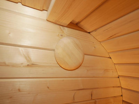Wolff Finnhaus Sauna Luago 2x2 Bausatz Typ 3 Art 1, natur, inkl. Dacheindeckung und Vollglasfront