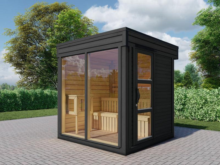 Wolff Finnhaus Sauna Paradiso 2x2, anthrazit