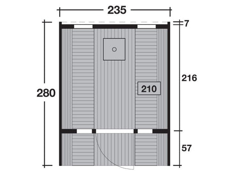 Wolff Finnhaus Saunafass 280 de luxe Thermoholz Bausatz DS schwarz