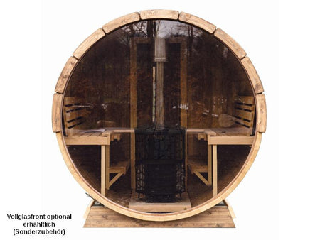 Wolff Finnhaus Saunafass 280 de luxe Thermoholz Bausatz DS schwarz