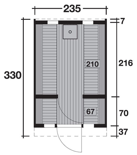 Wolff Finnhaus Saunafass 330 de luxe Thermoholz Bausatz DS schwarz