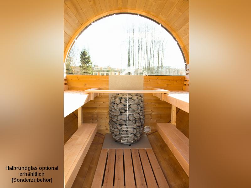 Wolff Finnhaus Saunafass 400 de luxe Thermoholz Bausatz DS schwarz