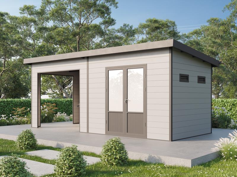 Wolff Finnhaus WPC-Haus Tona 6024 Hellgrau