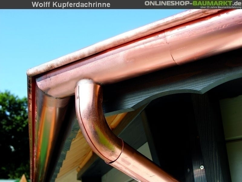 Wolff Pavillion-Dachrinne Kupfer 4 m 1 Fallrohr